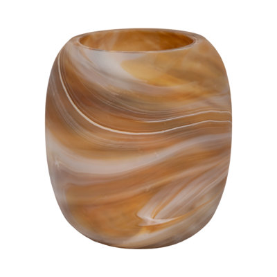 9" Garbo Small Brown Glass Vase