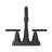 Bathroom Faucet, 7.85" Matt Black, 2 Deck-Mounted, , Ss304 & Zinc Alloy, Ceramic Cartridge, 1.2 Gpm Max Flow Rate, 360 Swivel Spout Pull-Out Design With Abs Head, Smooth Rate-128772713