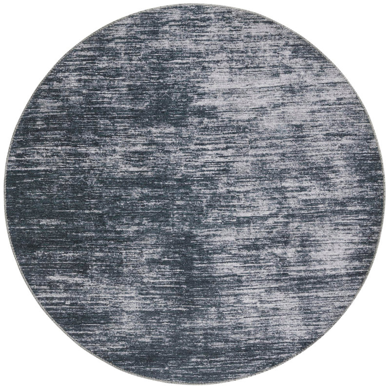 Ikhasa Chenille Abstract Indoor Rug, Round 5'