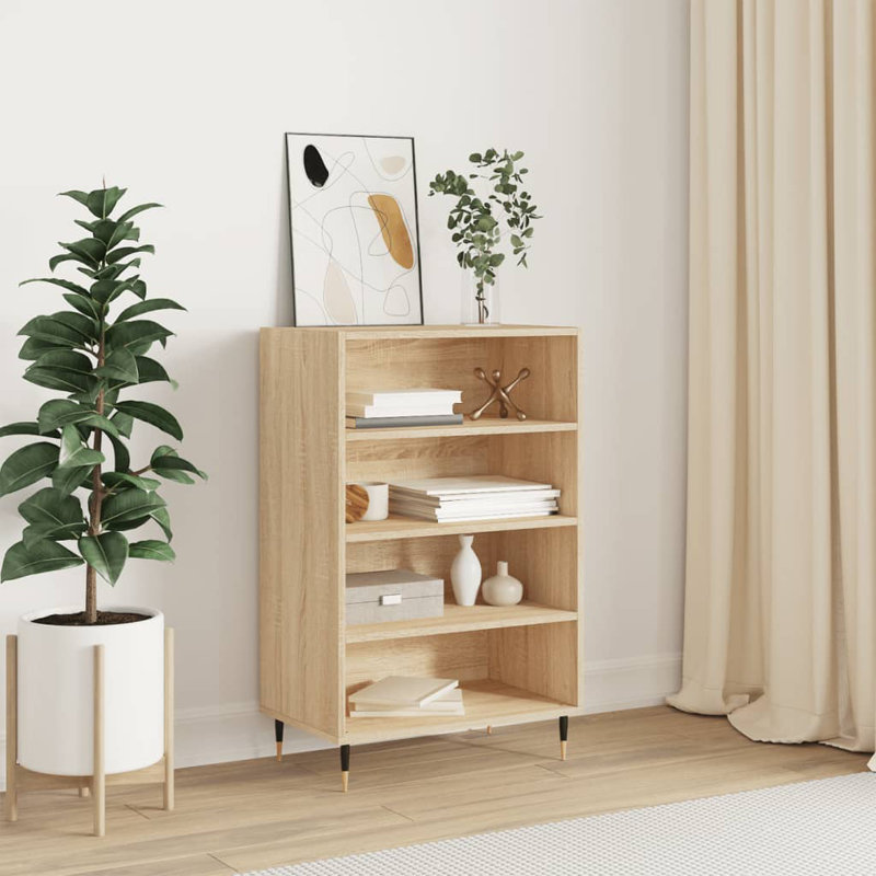Linntown 90cm H x 57cm W Standard Bookcase, Sonoma Oak