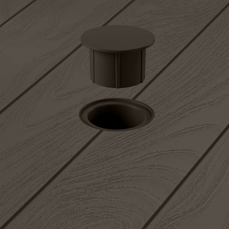 Table de patio 4 places Ebern Designs Waconia, Espresso