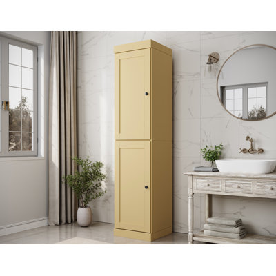 Armoire de rangement 100% bois massif 16,5 po avec portes Shaker et tablettes réglables