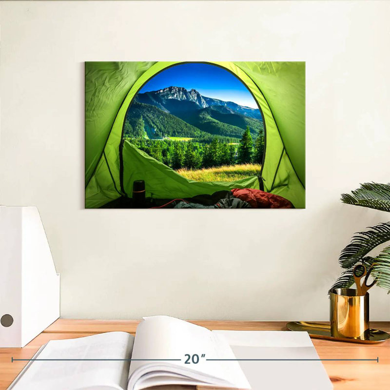 Tent Camping View, 8" H x 12" W