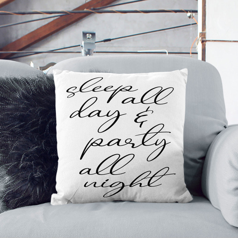 Party All Night Scatter Cushion, Stone, 55cm H x 55cm W x 20cm D