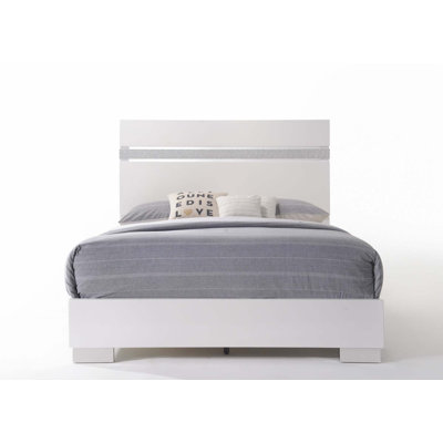 White High Gloss Bed(Only Bed)