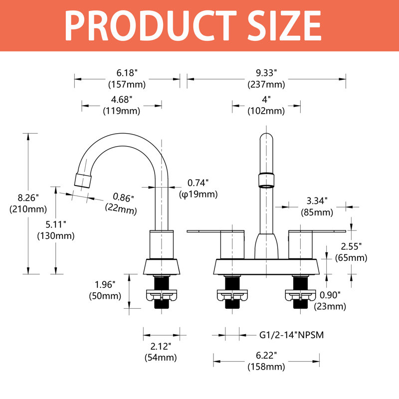 Brushed Nickel High Arc Double Handle Bathroom Faucet