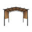 10x10 ft Outdoor Retractable Pergola with Canopy Arched Top Metal Patio Pergola