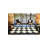 Black Cream Checkered Geometric Woven Base Washable Carpet-51766484