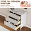 Table d'appoint 32 po de hauteur en faux marbre avec 3 tiroirs et design cannelé-136254298-118719486
