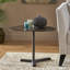Table elliptique en aluminium brut fini bronze brut pour bureau avec accent