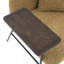 Confortable fauteuil de loisir rembourré avec petite table, pieds en métal et poches de rangement-133996148
