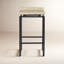 Tabouret de bar et de bar en bois de manguier massif Barlow-1832986257