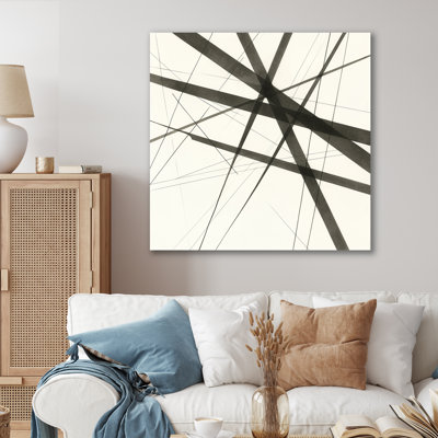Impression sur toile Minimalist Black and White VII - Abstract Shapes