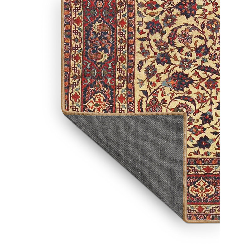 Tapis traditionnel mehroon/gris area Thornhill, Rectangle 5 pi x 7 pi