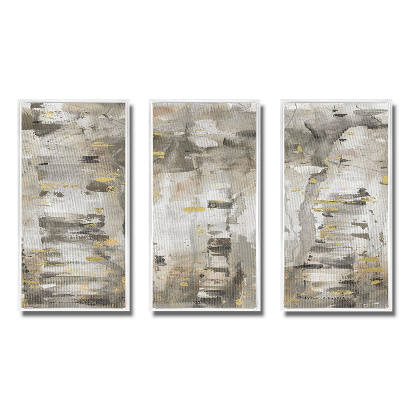 The Modern Gray Forest II - Farmhouse, ensemble d'art mural sur toile encadrée, 3 pièces, H 32 po x l 48 po x P 1 po