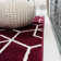 Mashawna Blocks Modern Geometric Red/White Rug