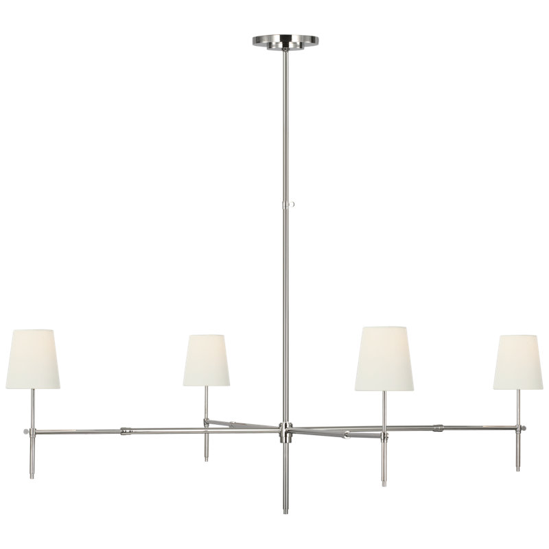 Bryant 4 - Light Chandelier, 33.25" H x 60" W x 60" D, Polished Nickel
