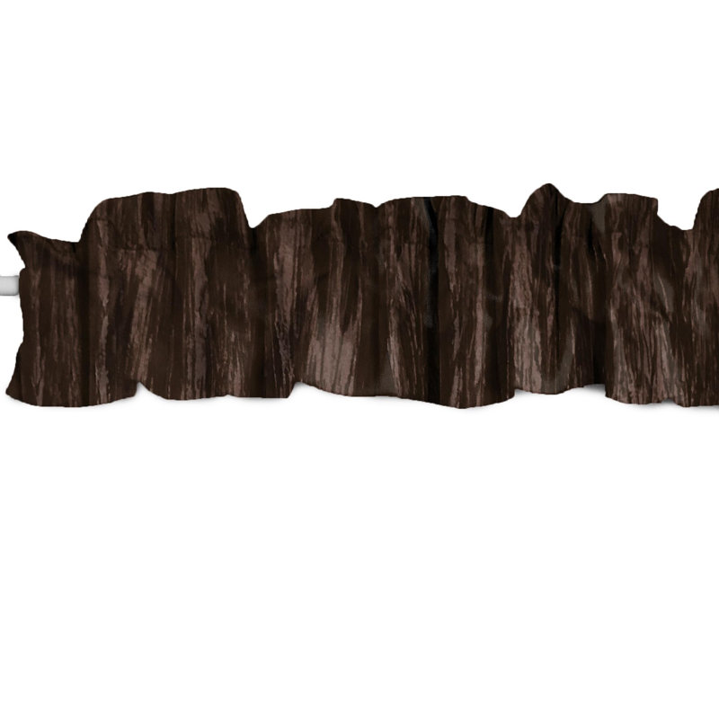 Crinkle Tailored Window Valance, 9" W x 120" L, Brown