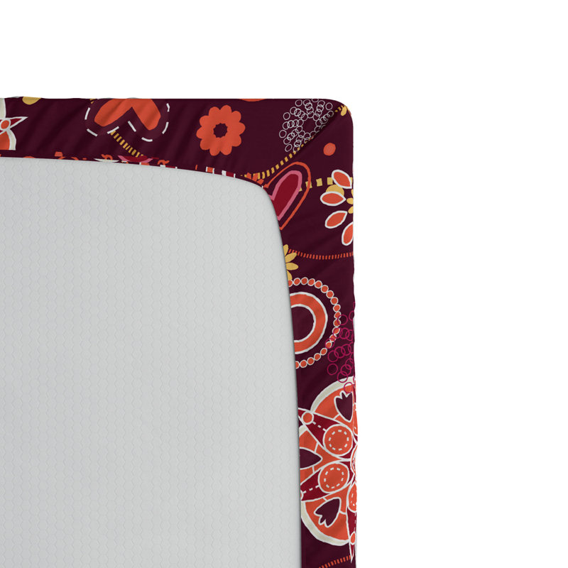 Microfiber Floral Fitted Sheet, Queen Fitted Sheet