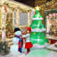 Décoration de Noël gonflable avec arbre de Noël illuminé 6,9 pi