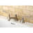 Kingston Brass Two-Handle 3-Hole Deck Mount Widespread Bathroom Faucet with Brass Pop-Up Drain-28237480