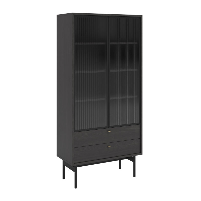 Alyssya Display Cabinet, Black Ash