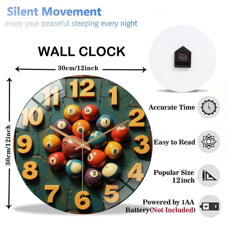 Horloge murale 12 po