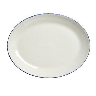 Plater ovale coupé bleu