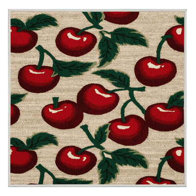  Washable Acerola Cherry Fruits Area Rug