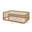 Structure de lit Montessori en taille double, équipée d'une barrière-1256049308