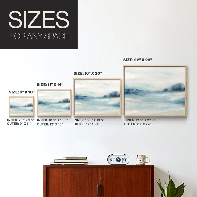 «Simply Soft Morning» - Reproduction encadrée - Restickable, Naturel, H 11 po x l 14 po