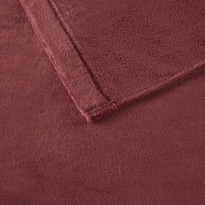 Drap-housse 4 pièces bourgogne - 100% doux et invitant, brossé deux fois pour un fini velours, livré avec un drap plat, 2 taies d'oreiller