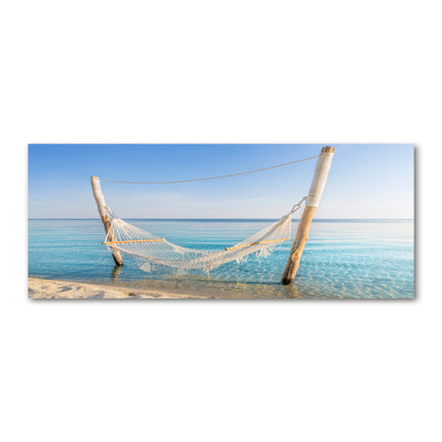 Hammock By The Sea - No Frame Print on Canvas