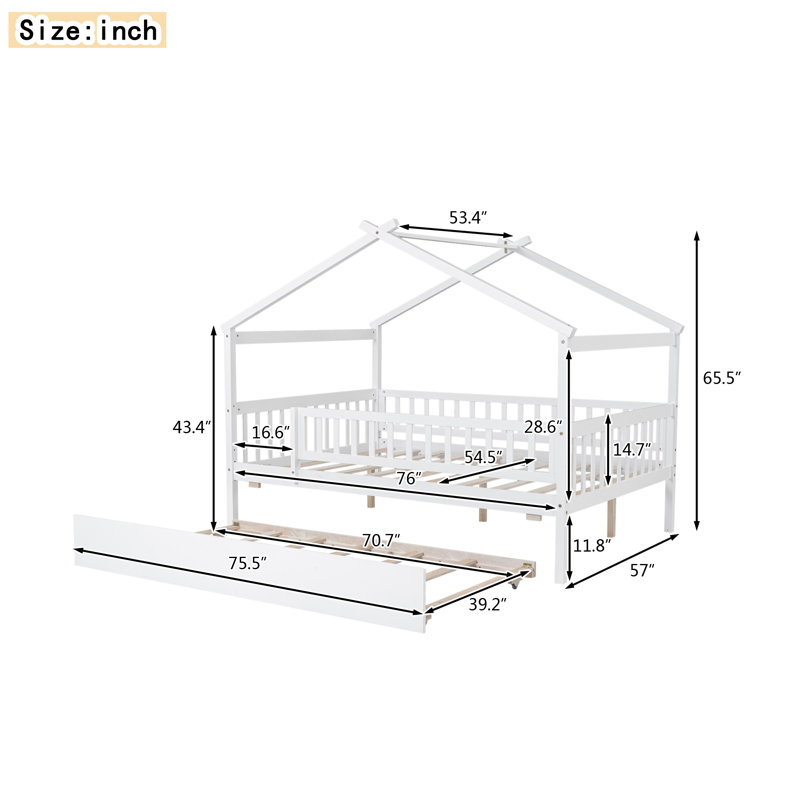 Ubly Daybed, Full/Double, White
