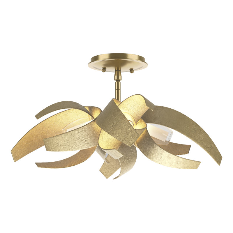 Corona 4 - Light Semi Flush Mount, Modern Brass
