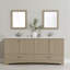 Ensemble de meuble-lavabo double 72 po avec 2 armoires, 2 tiroirs et plateau en marbre de culture Emlyn-107120773