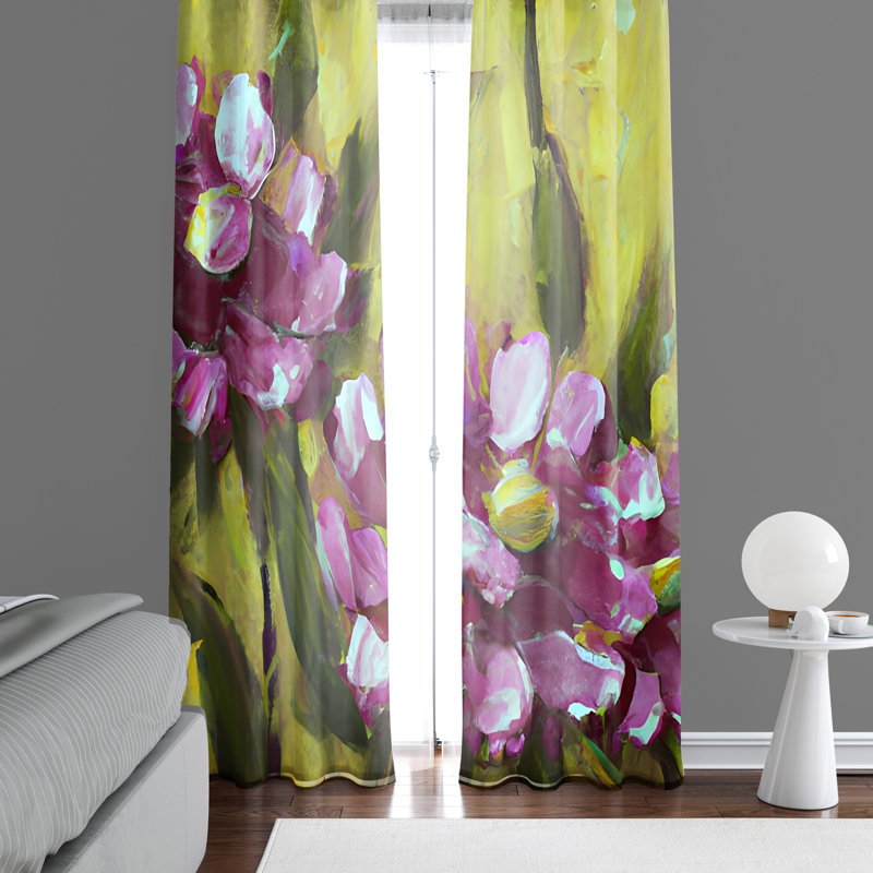 Rideau en polyester Aketza, L 40 po x L 82 po