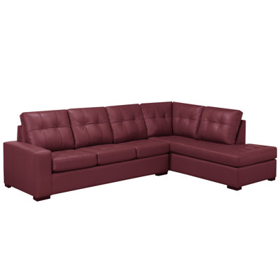 Yeprad Leather L-Shaped Sectional