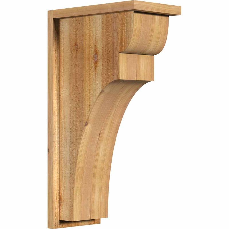 Yorkshire Yorktown avec plaque arrière, H 26 po x l 8 po x P 14 po, Cèdre rouge, Sciage brut