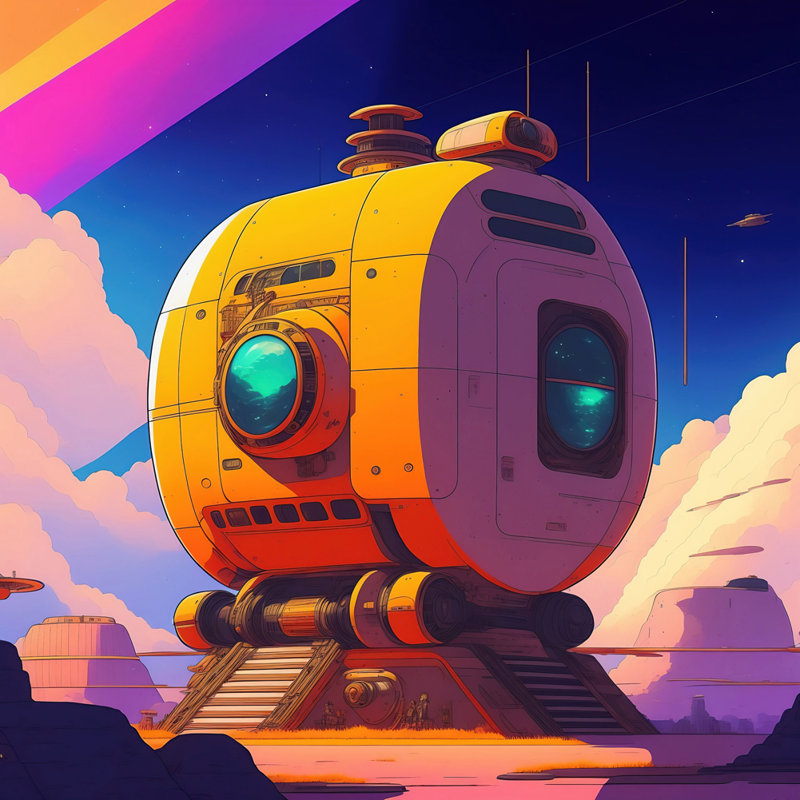 Time Machine Mayan par Stephen Chambers - impression sur toile tendue, L 15 po x H 15 po