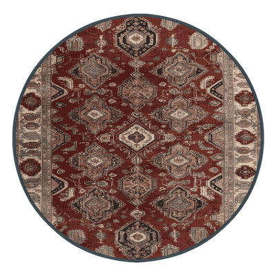 Machine Washable Persian Brown Area Rug