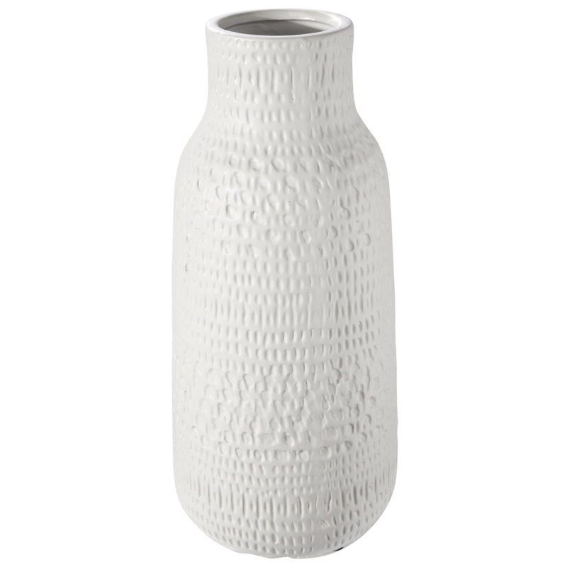 Urban Trends Collection Ceramic Table Vase, 14" H x 6.25" W x 6.25" D