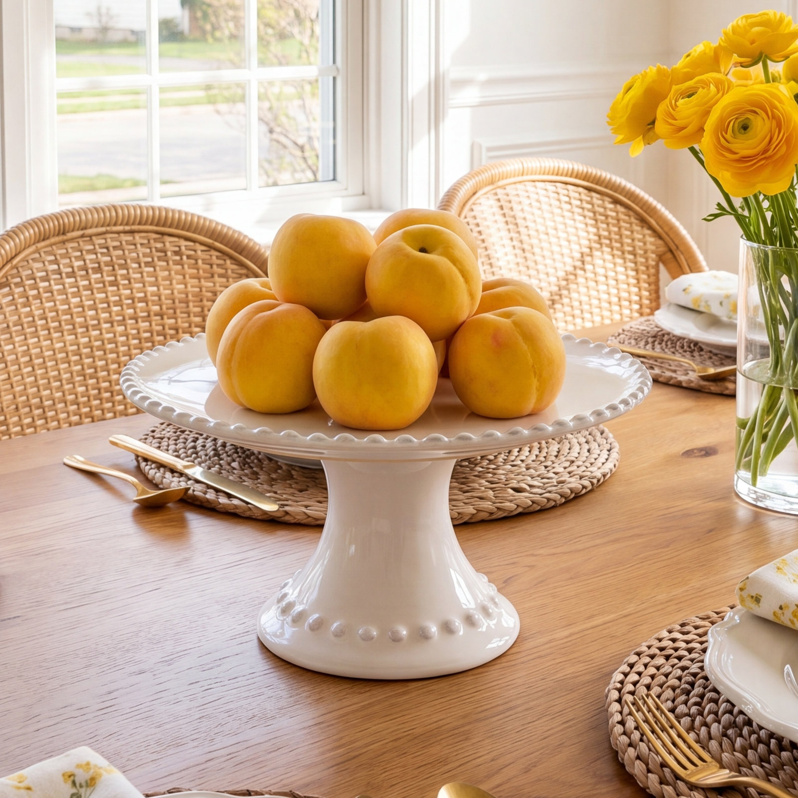 Pearl Stoneware Cake Stand