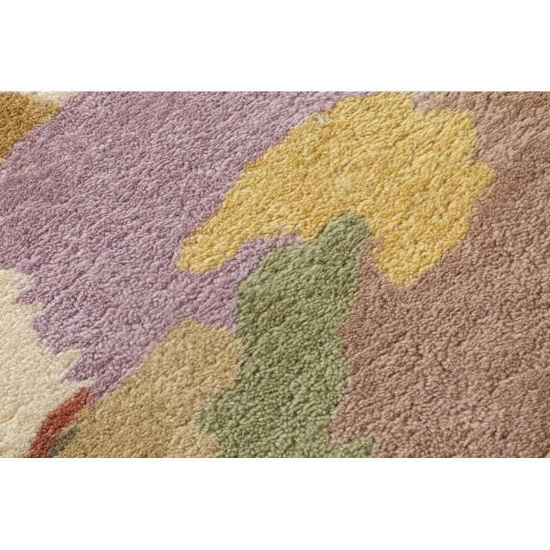 Modern Shag - Landscape Rug Hand Tufted Wool  Rug, Rectangle 5' x 8'