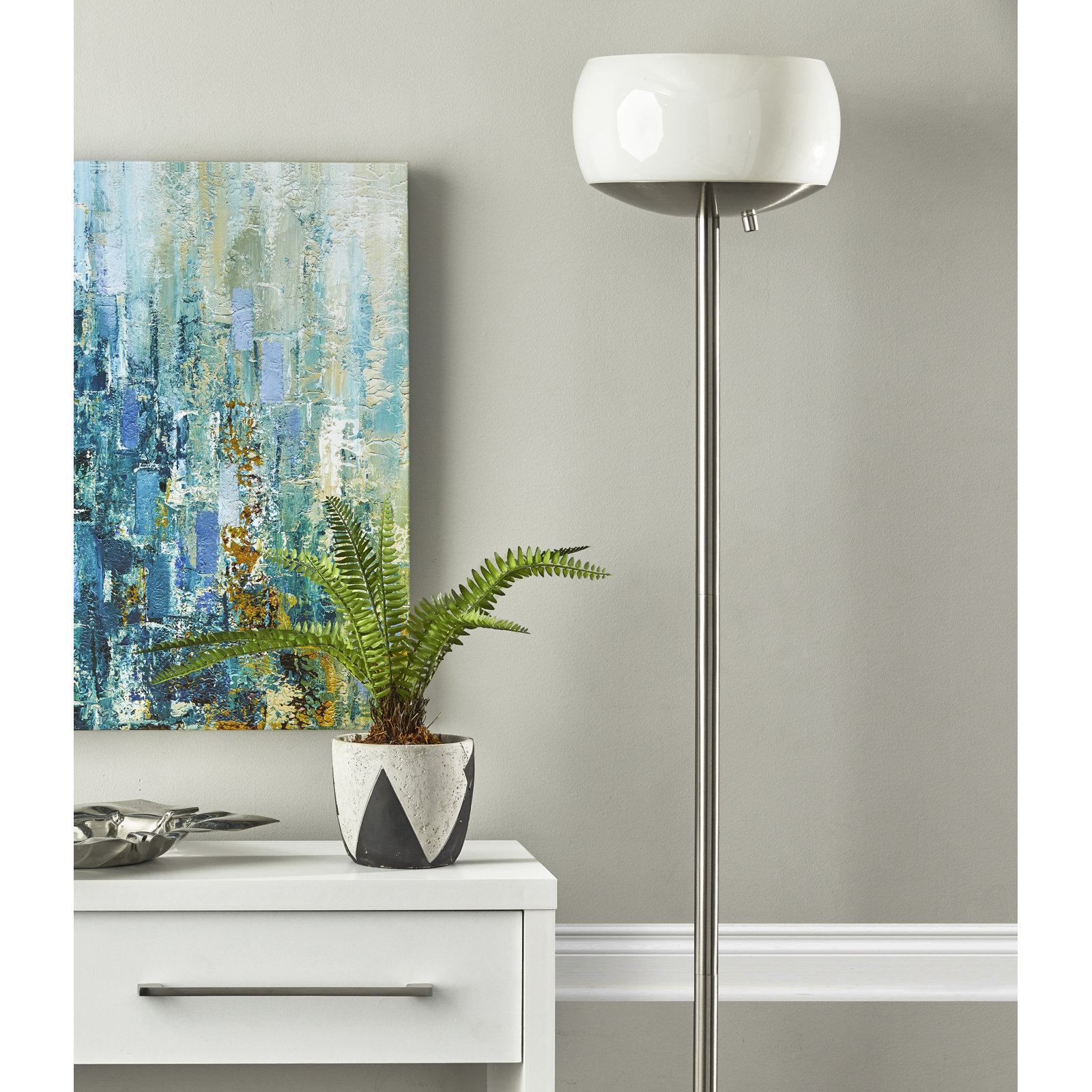 Perdita 71'' Dimmable Floor Lamp, Steel