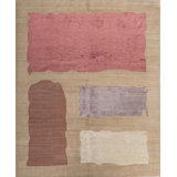Hand-Knotted High-Quality Red and Brown Area Rug