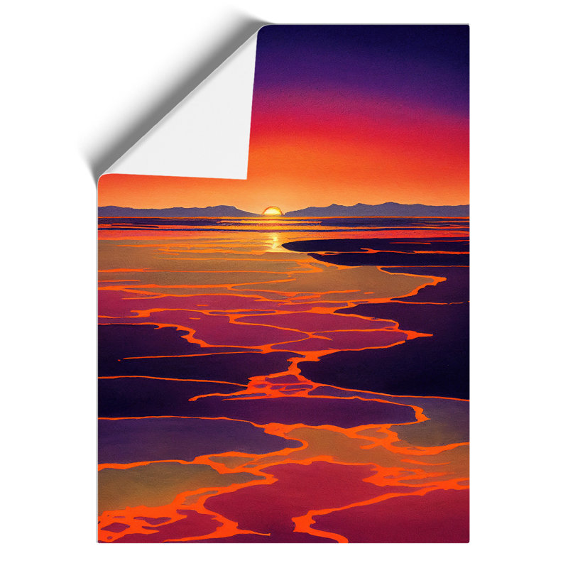 Unique Sunset - Wall Art, 29.7cm H x 21cm W, Paper, No Matte