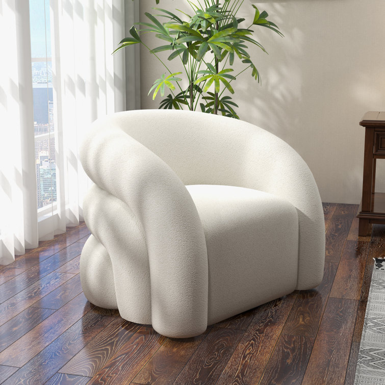 Upholstered Swivel Barrel Chair
