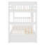 Lit superposé simple au-dessus de simple avec échelles et deux tiroirs de rangement (blanc)-1181805691