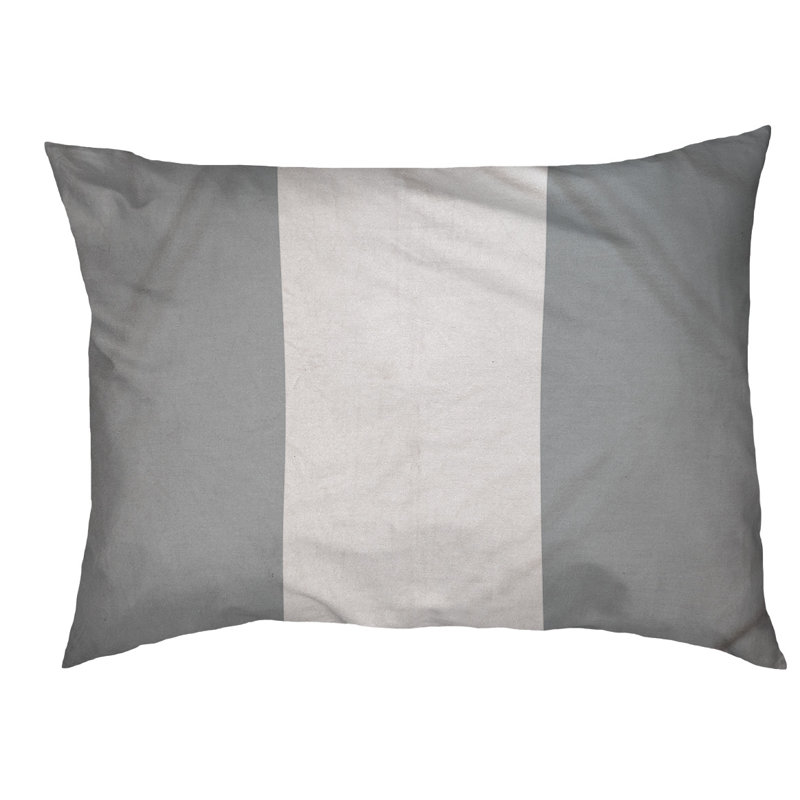 Coussin Oakland, Grand (l 50 po x P 40 po x H 7 po), Argent/blanc